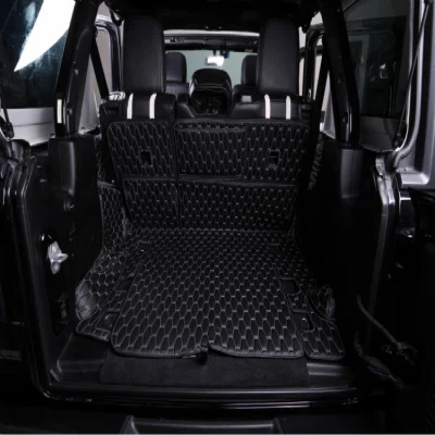 Newest Full Cover Rear Car Leather Trunk Floor Mat for Jeep JL1097
