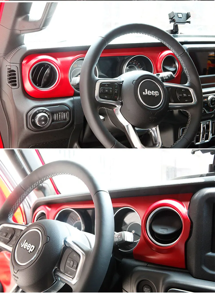 Lantsun JL1107 Center Console Trim Cover for Jeep for Wrangelr JL2018+ Trim Red and Black Can Choose view 6