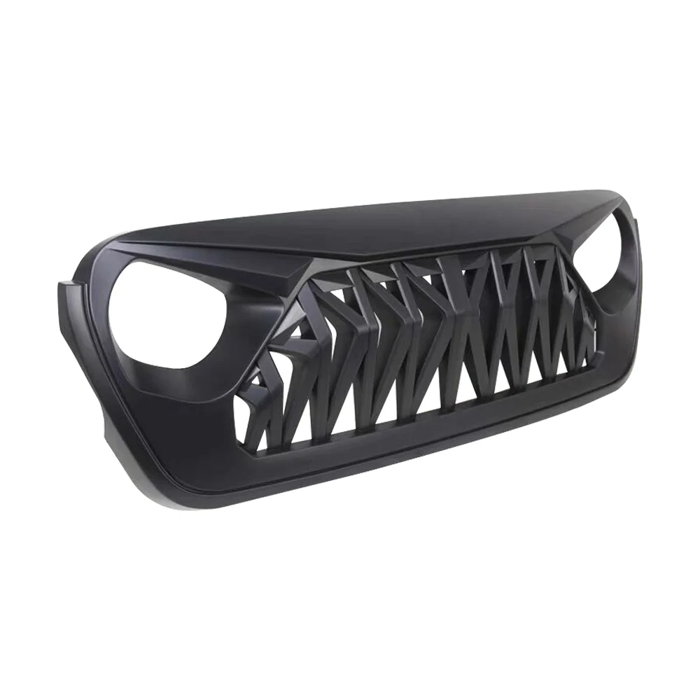 Lantsun JL1111 Black ABS Plastic Gladiator Armor Front Grille Grill for Jeep for Wrangler JL