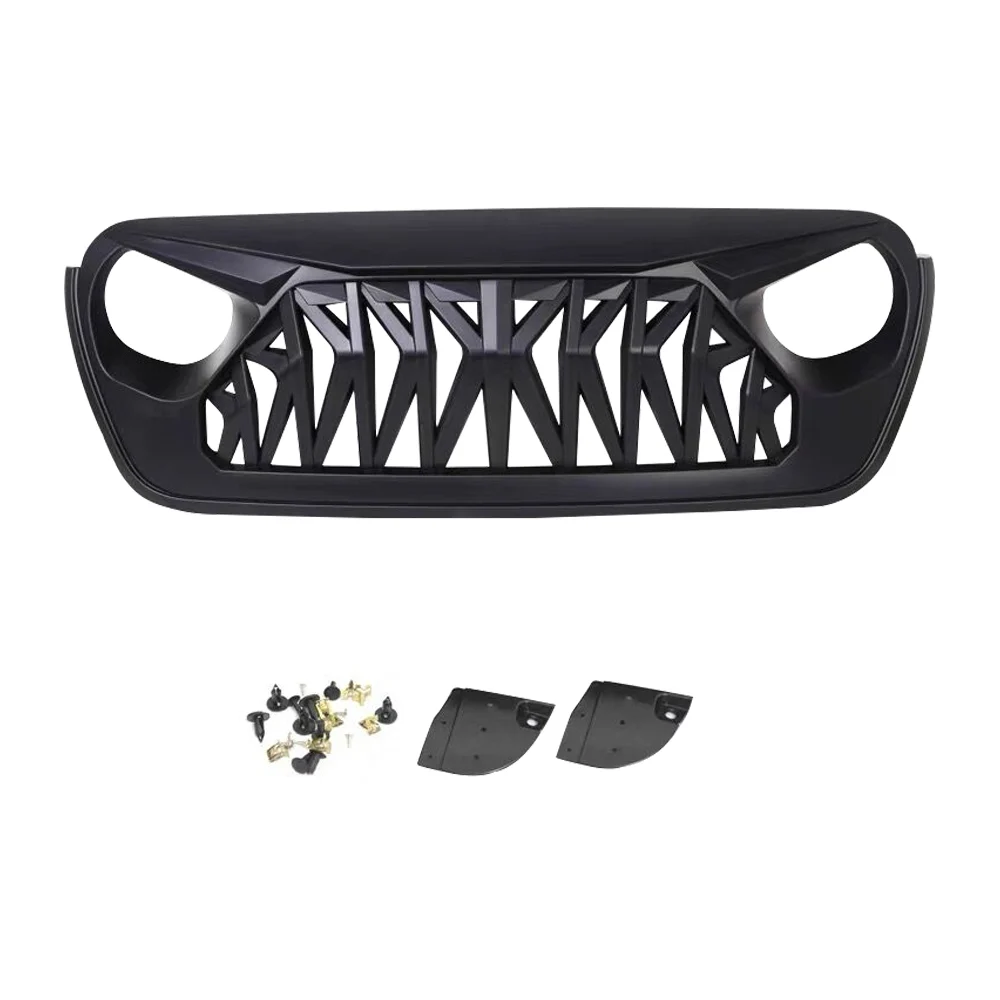 Lantsun JL1111 Black ABS Plastic Gladiator Armor Front Grille Grill for Jeep for Wrangler JL view 3