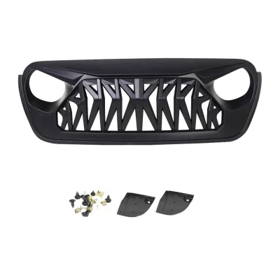 Popular Car Front Hood Centre Grille Modified Intake Grille for Jeep for Wrangler JL Off Road Auto a view 3