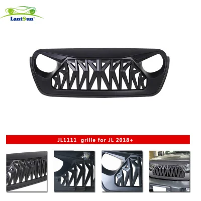 Popular Car Front Hood Centre Grille Modified Intake Grille for Jeep for Wrangler JL Off Road Auto a view 4
