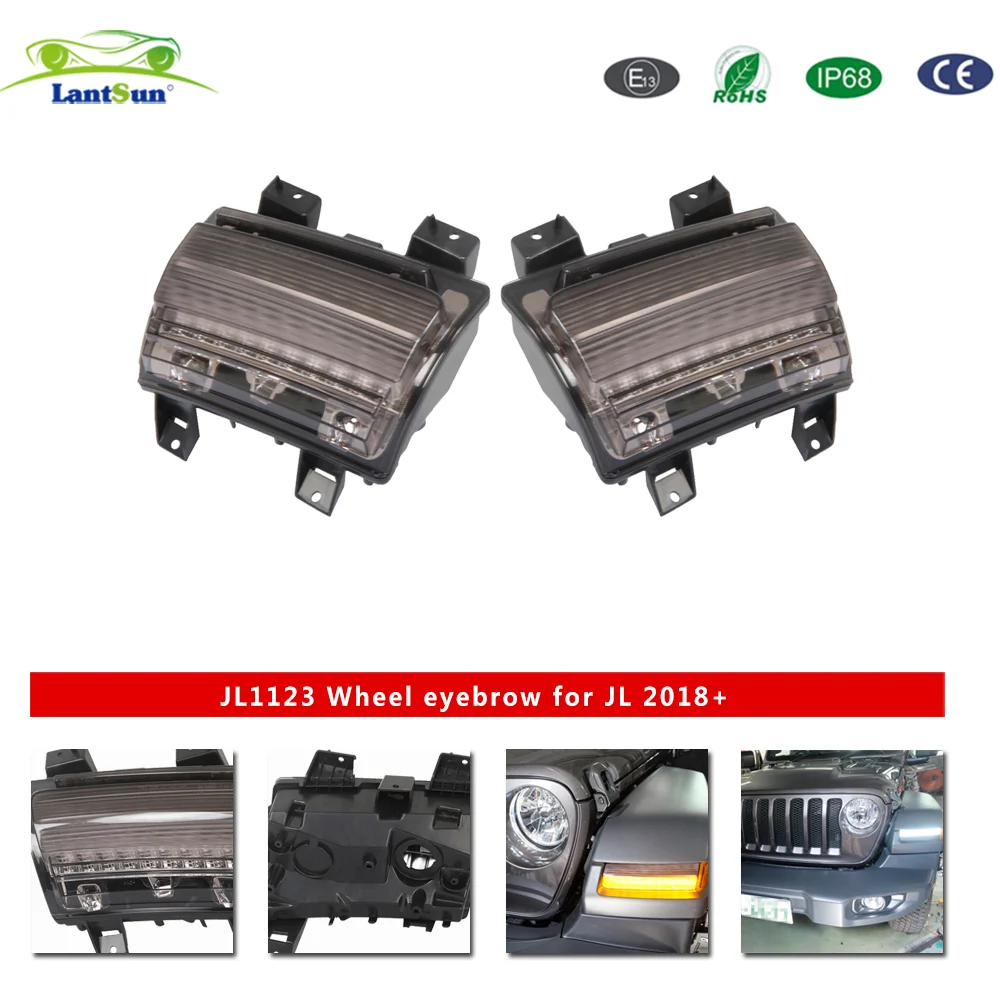Lantsun JL1123 Ratary Wheel Eyebrow Lamp for Jeep JL for Wrangler Accessories 2018+ JL view 6