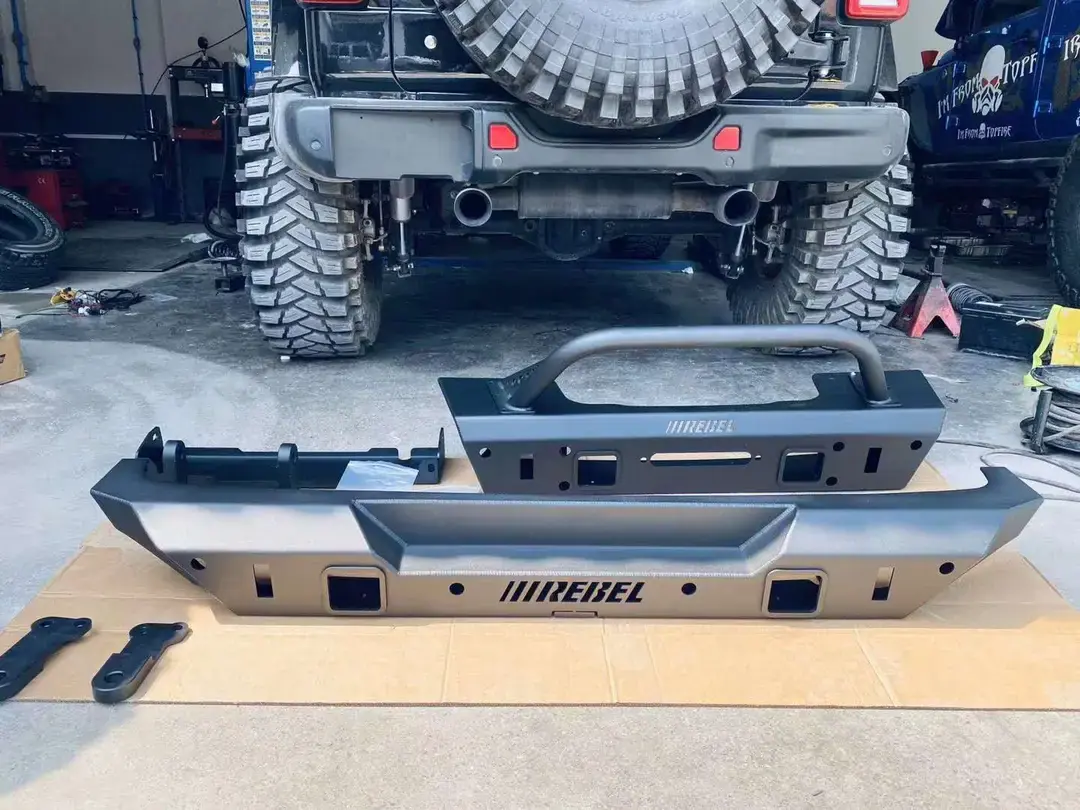 JL1175 Aluminum Alloy Car Front Bumpers for Jeep Wrangler JL 2018 view 4
