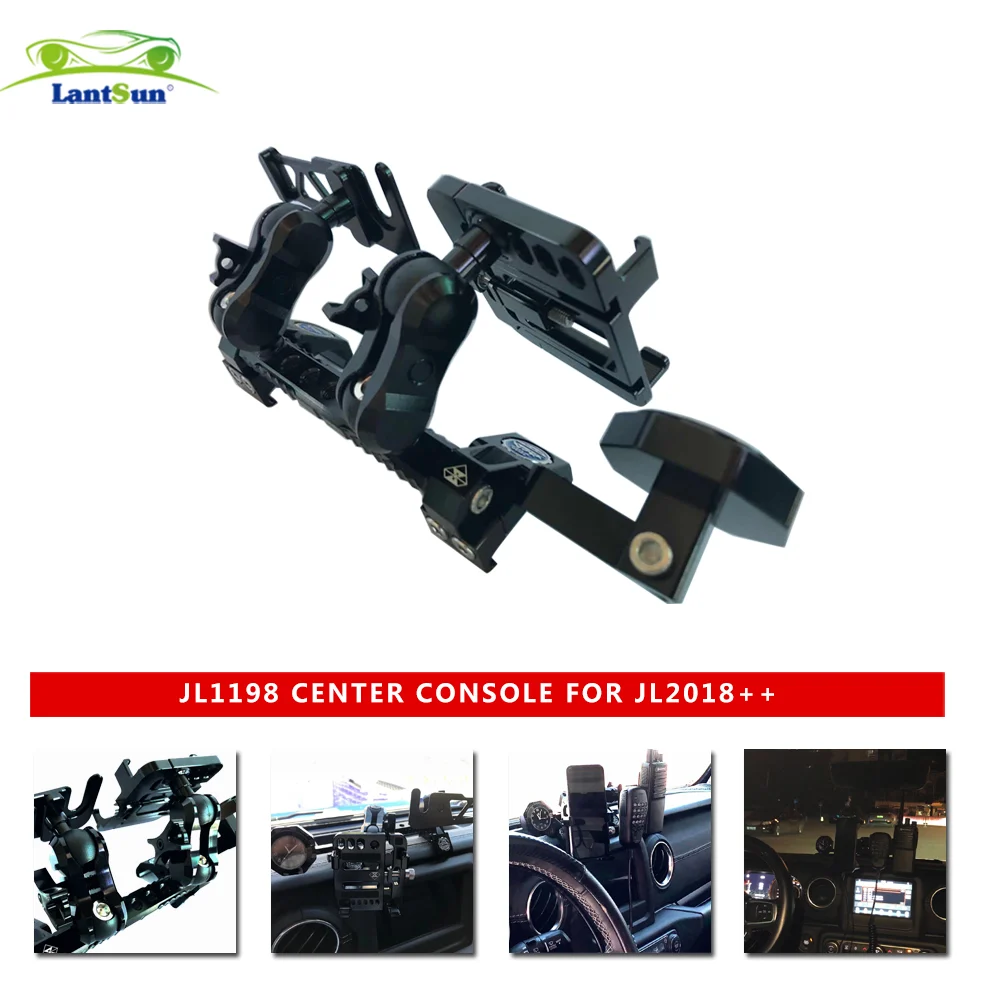 JL1198 Car Center Console Transmitter Phone Holder for Jeep Wrangler JL 2018 view 5