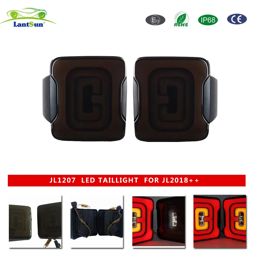 Lantsun JL1207 Taillight for Jeep JL for Wrangler Accessories 2018+ LED Light(US Edition, EURO Edit view 5