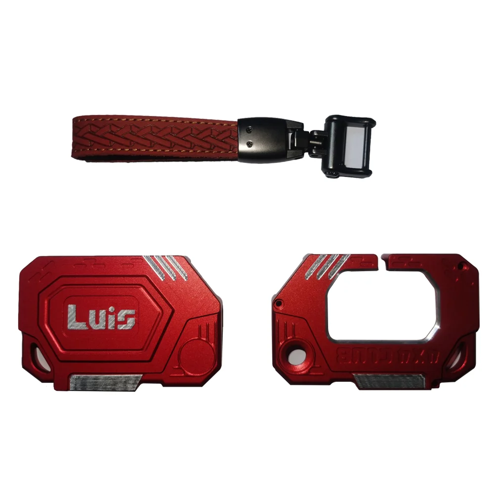 Key Bag Fit for JL JT 4XE for Jeep Wrangler Wrap Protect Key Case Red and Black JL1292