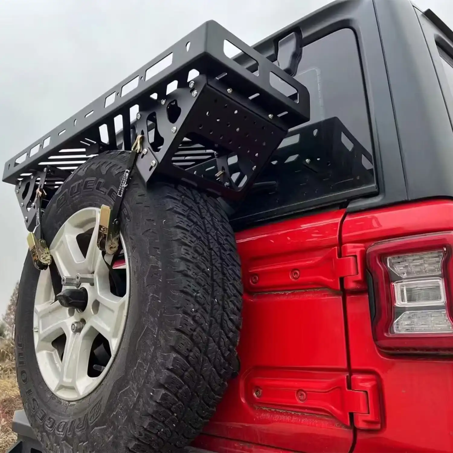 Aluminum Alloy JL1310 Spare Tire Top Storage Rack. view 5