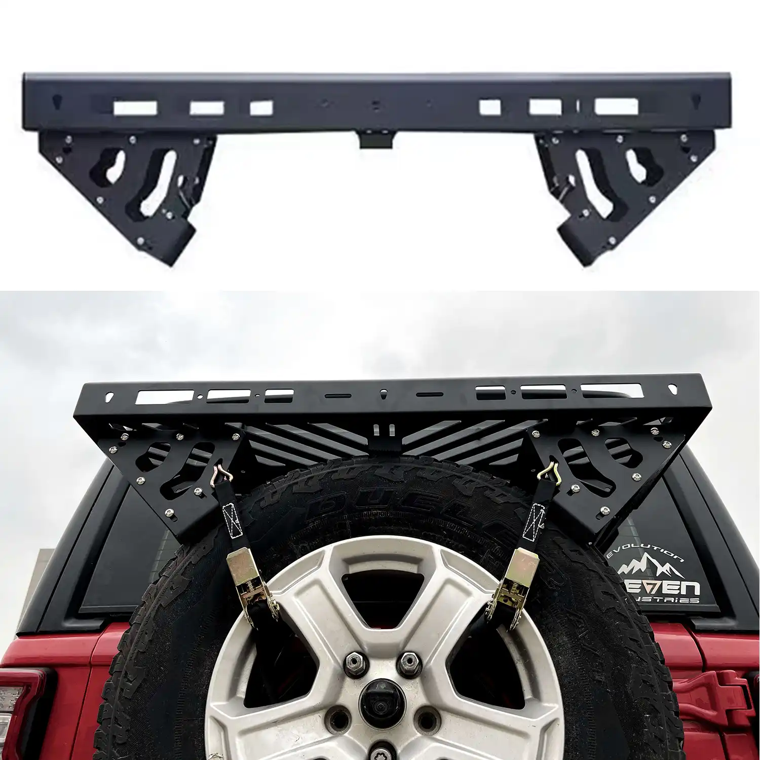 Aluminum Alloy JL1310 Spare Tire Top Storage Rack. view 6