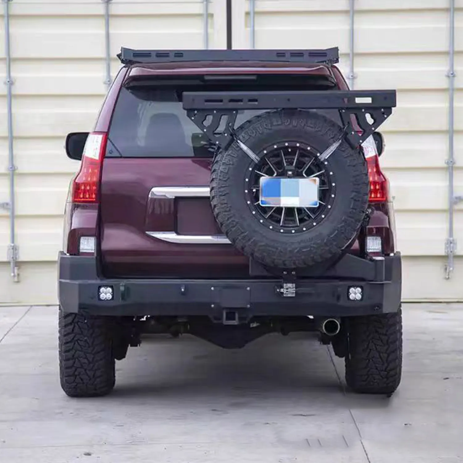 Aluminum Alloy JL1310 Spare Tire Top Storage Rack. view 3
