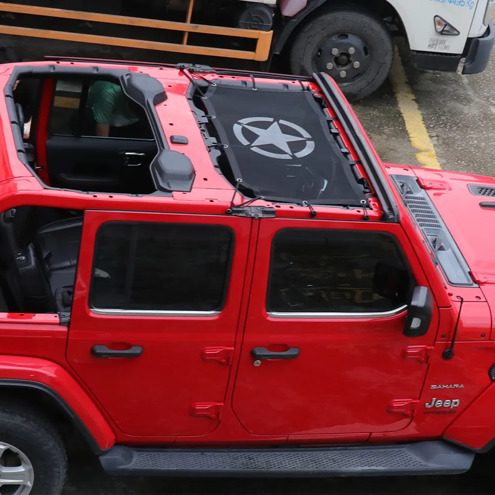 JL1319, 2-door 4-door Universal Roof Sunshade Net for Jeep JL Wrangler 2018+ 2.0L view 3