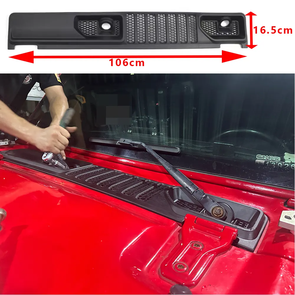 JL1333 Car Engine Hood Vent Car Engine Louvers Bonnet Vent Cover for Jeep Wrangler JL 18-24 view 8