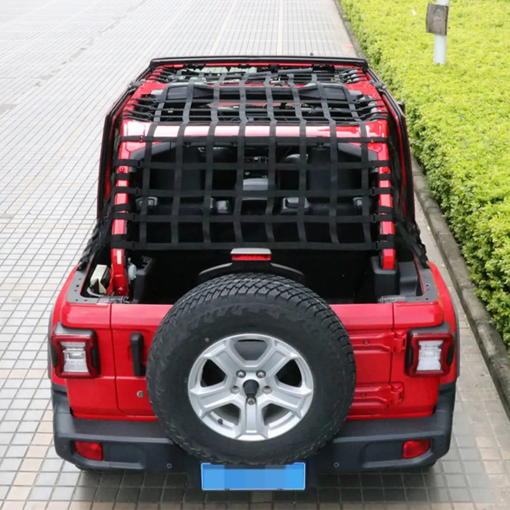 JL1334 Roof Top Cargo Restraint System Net Trunk Net for Jeep Wrangler Jk 07-17 JL2018++ view 2