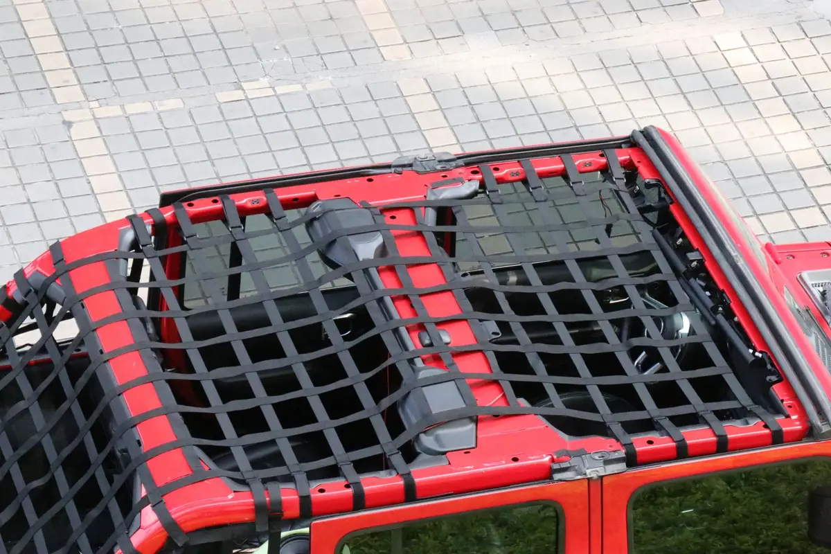 JL1334 Roof Top Cargo Restraint System Net Trunk Net for Jeep Wrangler Jk 07-17 JL2018++ view 3