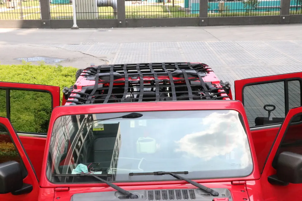 JL1334 Roof Top Cargo Restraint System Net Trunk Net for Jeep Wrangler Jk 07-17 JL2018++ view 7