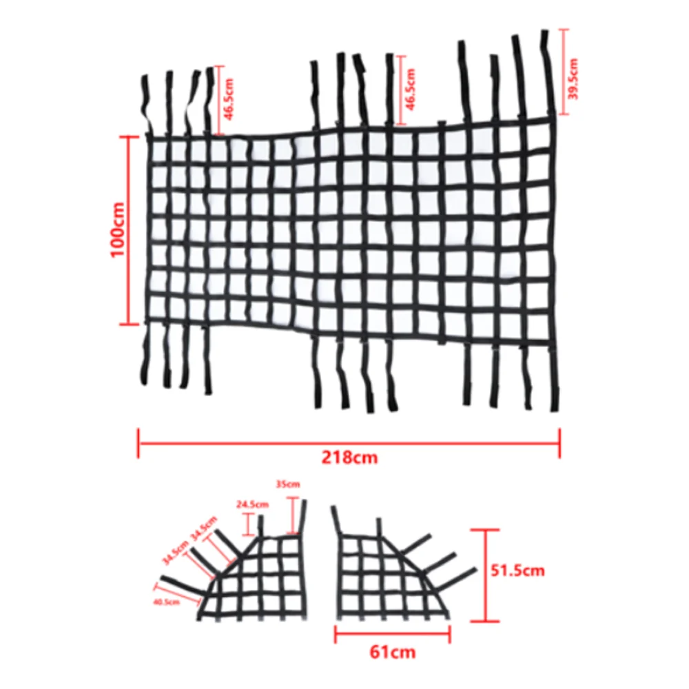 JL1334 Roof Top Cargo Restraint System Net Trunk Net for Jeep Wrangler Jk 07-17 JL2018++