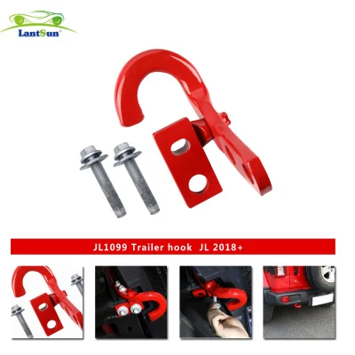 Red Left Rear Car Trailer Towing Hook for Jeep JL 2018 JL1099