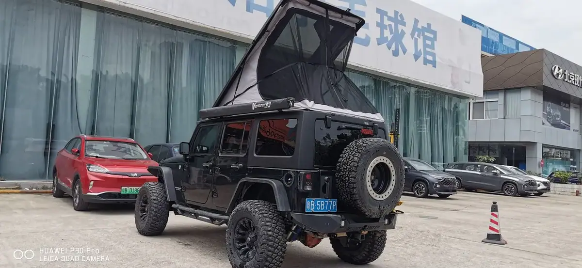 Composite Fiber JL2020 Roof Tent Lathe Jeep JL Wrangler 2018+ JK07-17 view 5