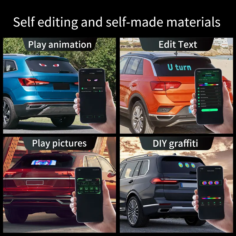 K7 Car Rear Window Car Expression Screen, Rear Windshield Interactive Advertising Screen, Car LED D view 4