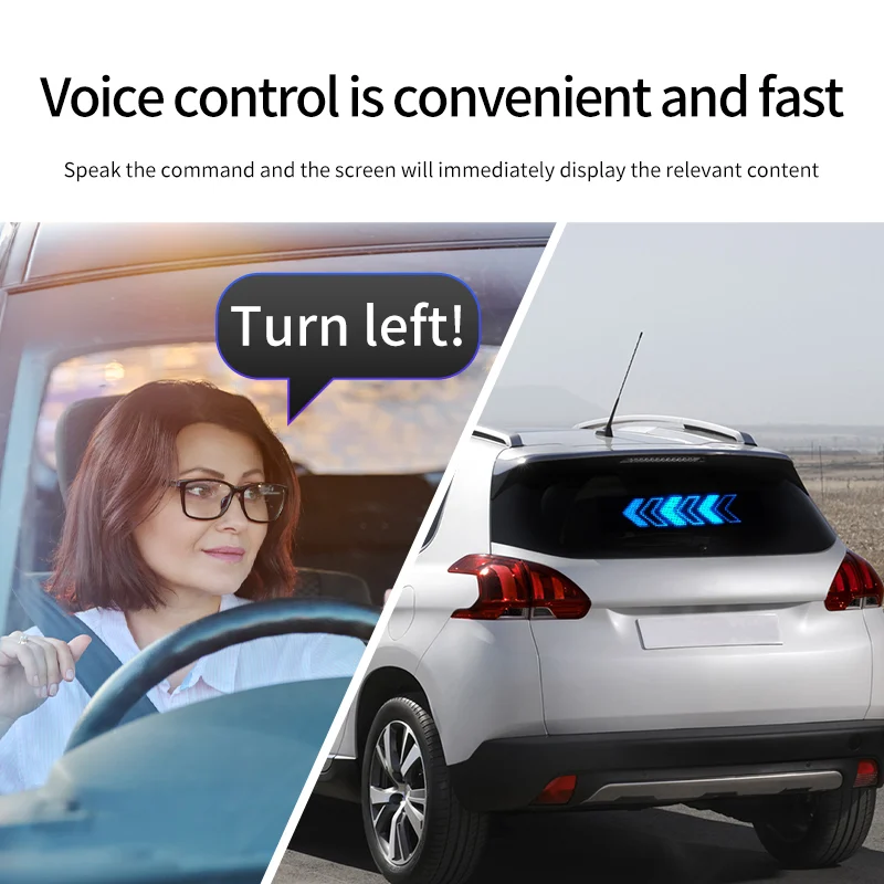 K7 Car Rear Window Car Expression Screen, Rear Windshield Interactive Advertising Screen, Car LED D view 2
