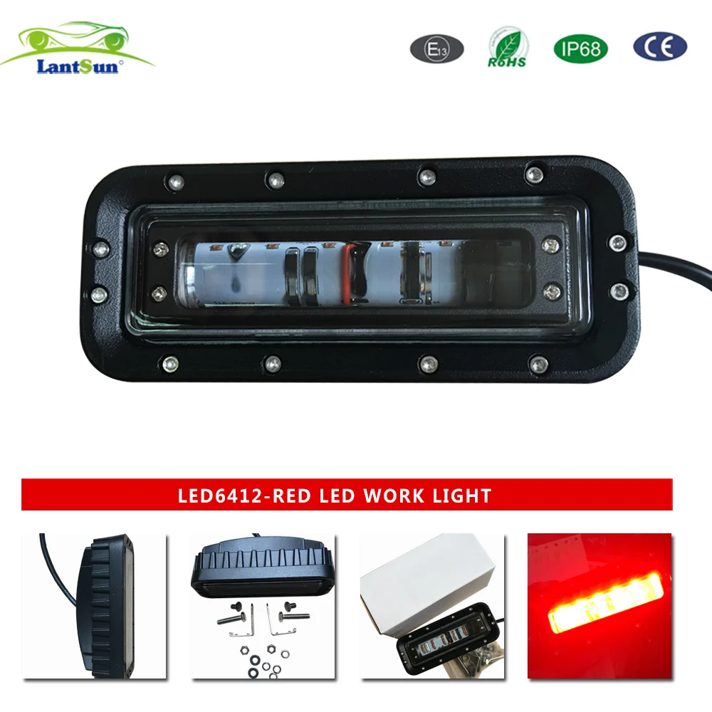 Lantsun LED6412 RED 6'' 800LM Car Lights view 7