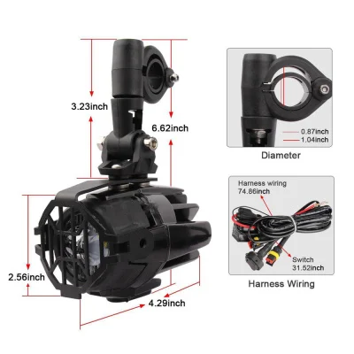 LED6431 40W 3000LM BMW Motorcycle Auxiliary Lamp view 4