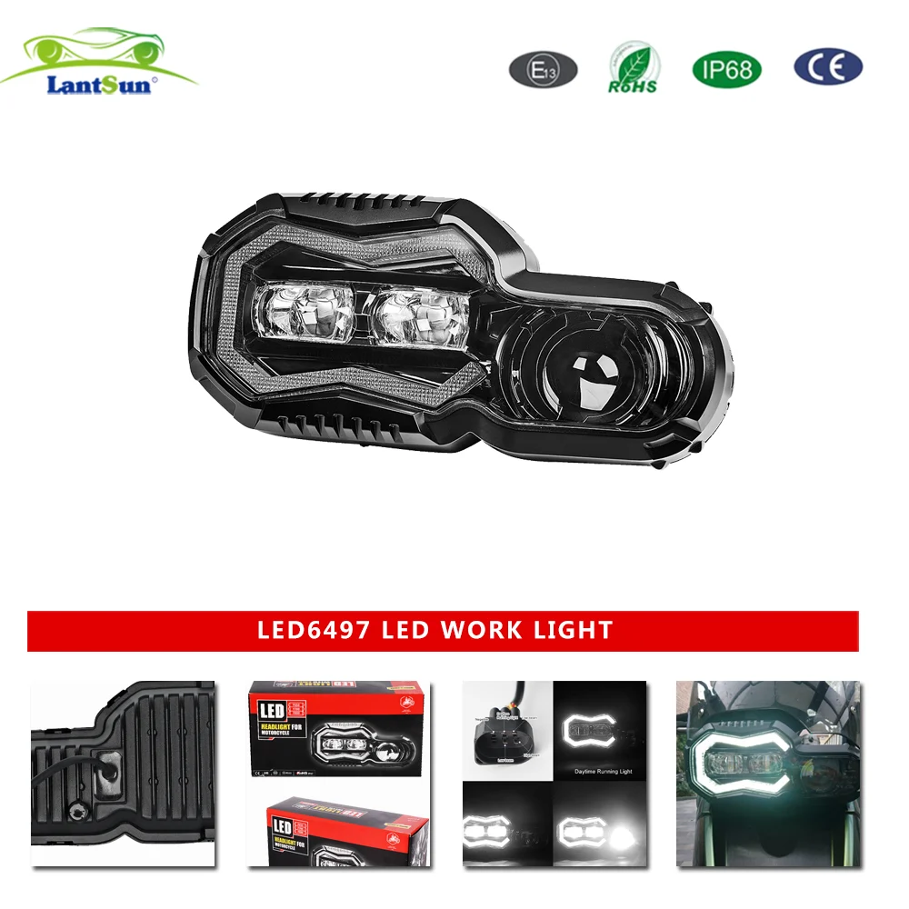 LED6497 65W 6000LM BMW Motorcycle Headlights view 3