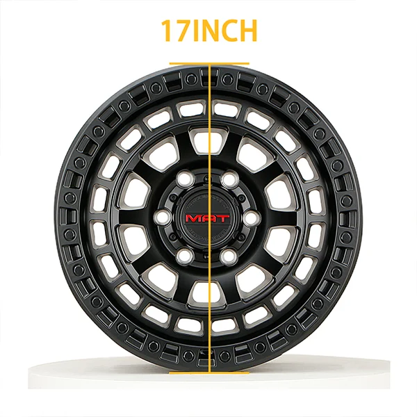 17 Inch Aluminum Alloy Matte Black Wheel Hub for Jeep for Wrangler JK JL JT ATV for All Off Road Veh view 6