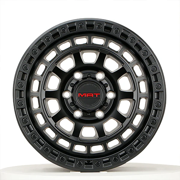 17 Inch Aluminum Alloy Matte Black Wheel Hub for Jeep for Wrangler JK JL JT ATV for All Off Road Veh view 4