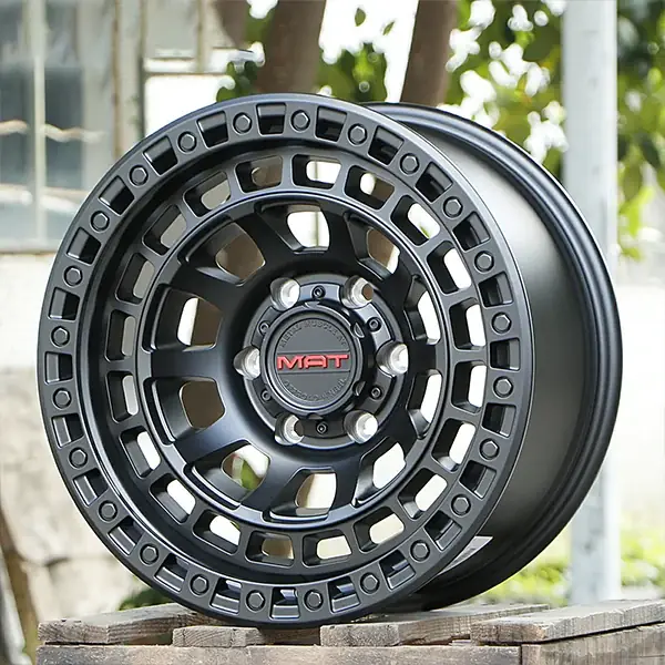17 Inch Aluminum Alloy Matte Black Wheel Hub for Jeep for Wrangler JK JL JT ATV for All Off Road Veh view 3