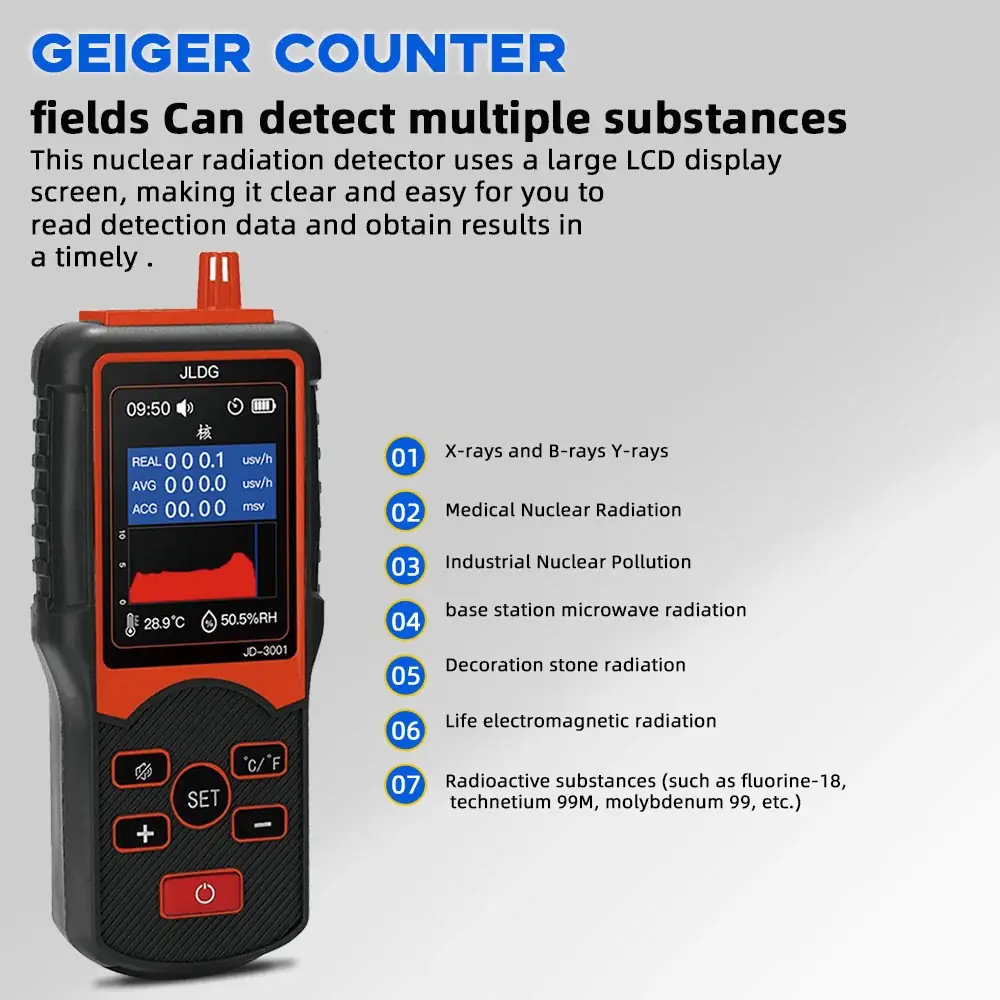 New Nuclear Radiation Detector Geiger Counter Portable Personal Dosimeter X-ray Γ-ray Β-ray Radioact