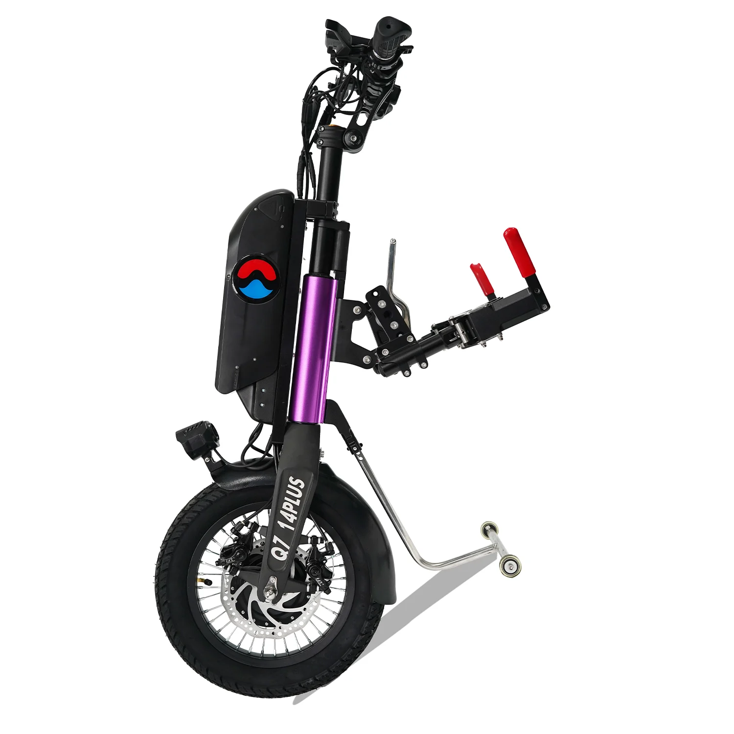 R00Q7 PLUS Electric Motor Hub Wheelchair Trailer view 2
