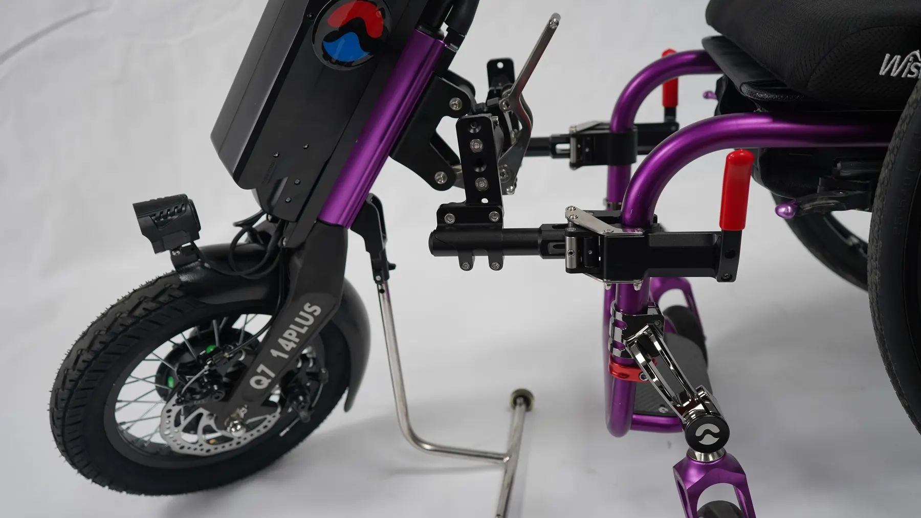 R00Q7 PLUS Electric Motor Hub Wheelchair Trailer view 5
