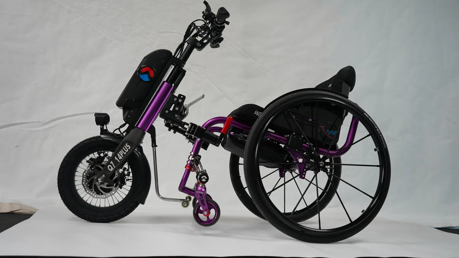 R00Q7 PLUS Electric Motor Hub Wheelchair Trailer view 6