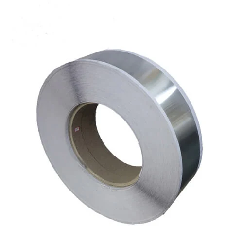 Coil of aluminium strip for transformer winding on a pallet
