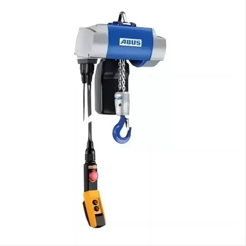 Electric chain hoist fitted to a one ton jib crane boom
