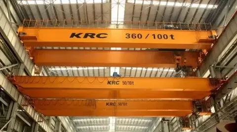 Overhead crane in service at an American funded manufacturing site