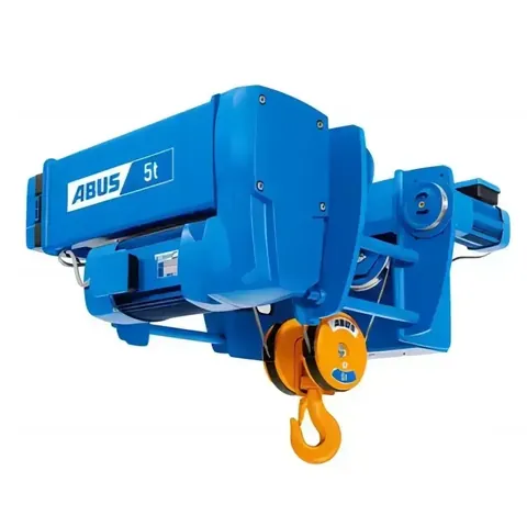 Wire rope hoist fitted to a jib crane boom