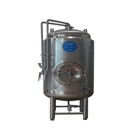 Stainless steel bright beer tank for maturing and carbonating beer