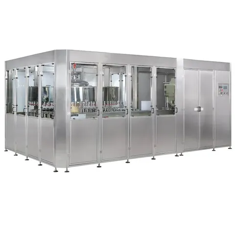 Rotary can filling and seaming machine in stainless steel with control touch screen