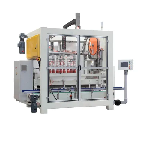 Carton package machine packing bottled products into shipping cartons