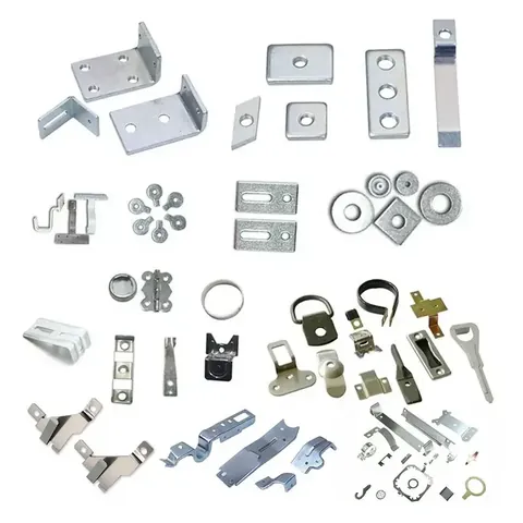 Formed metal bending parts at the production factory