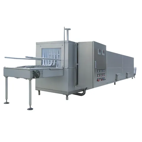 Stainless steel crate washing machine for food crates