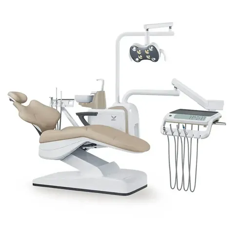 Complete dental chair unit with delivery arm