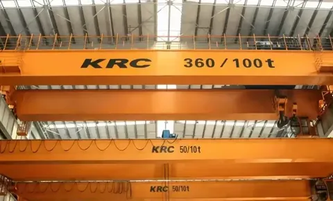 Very large gantry crane structure seen against the sky