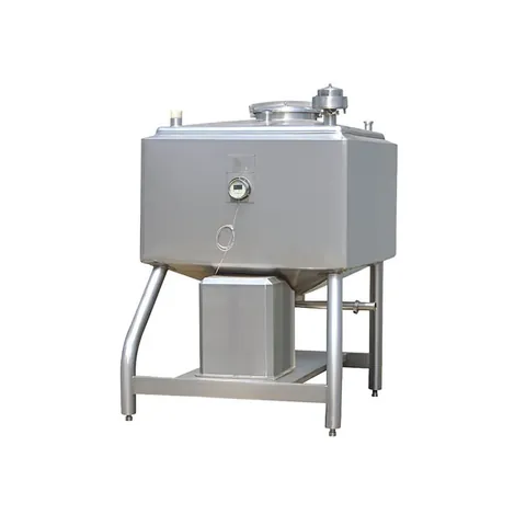 High speed emulsification tank in stainless steel with bottom mounted emulsifier drive