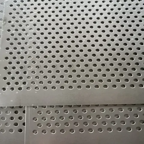 Decorative perforated sheet metal in the production shop