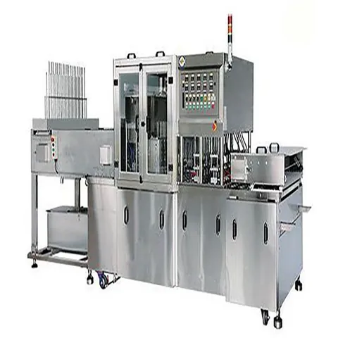 Plastic cup filling machine in stainless steel filling yogurt cups