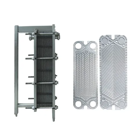 Plate heat exchanger with stainless steel frame and gasketed plate pack