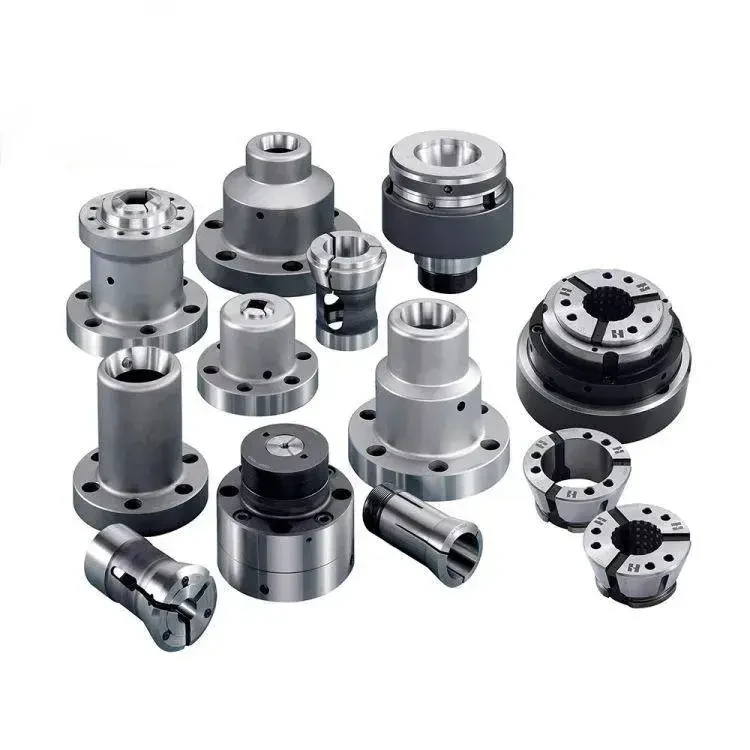 CNC drilling parts with machined holes on a workbench